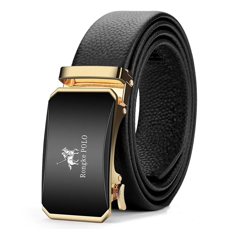 Alloy buckle Men Belt Genuine Leather