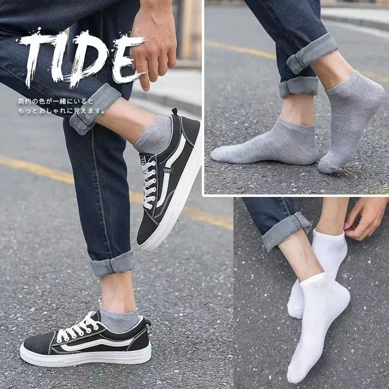 5 Pairs Mens Socks Breathable Short Socks