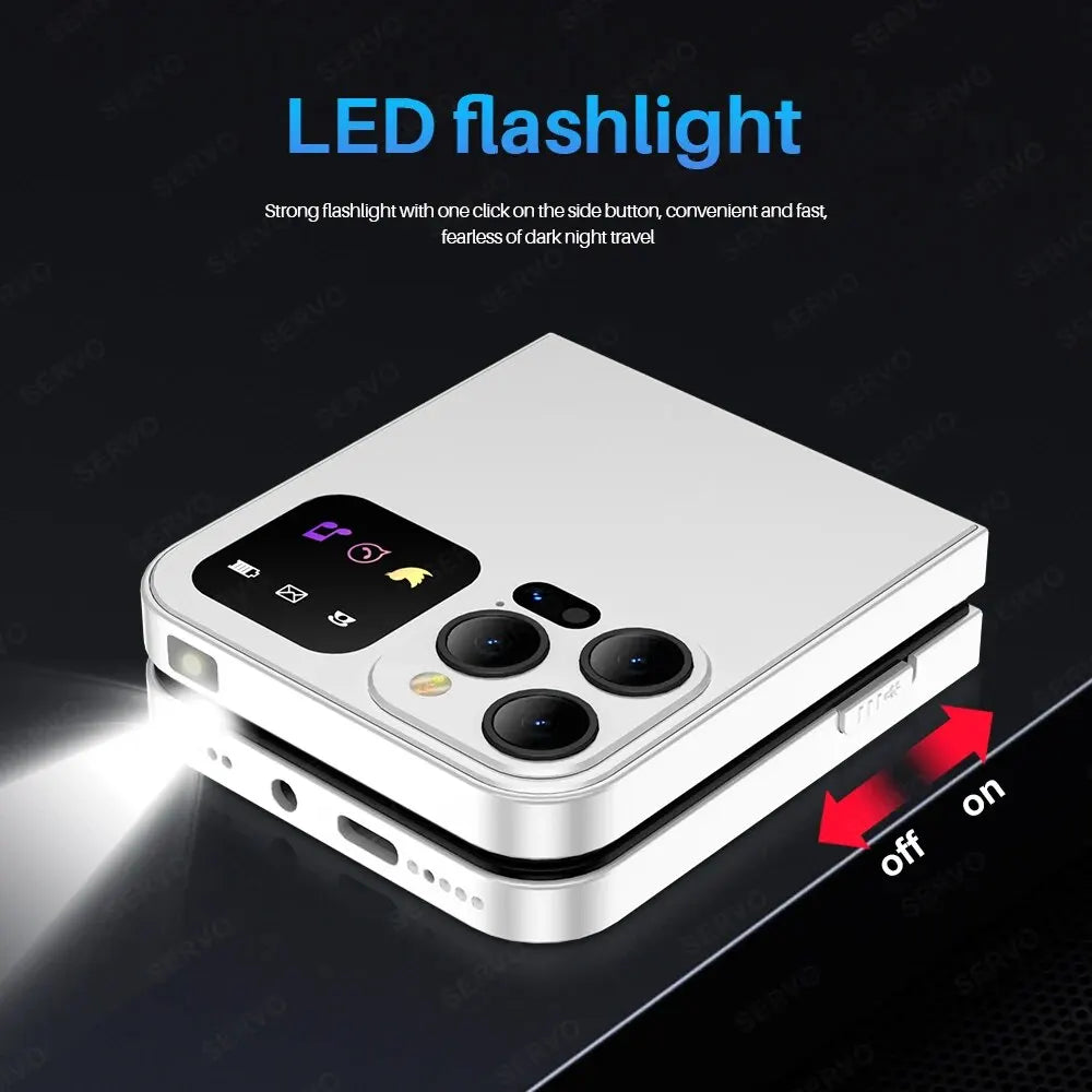 SERVO A50 PRO Foldable Mobile Phone Auto FM Radio Call Record