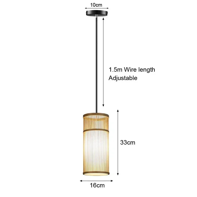 Bamboo Hanging Lamp Pendant Ceiling Light