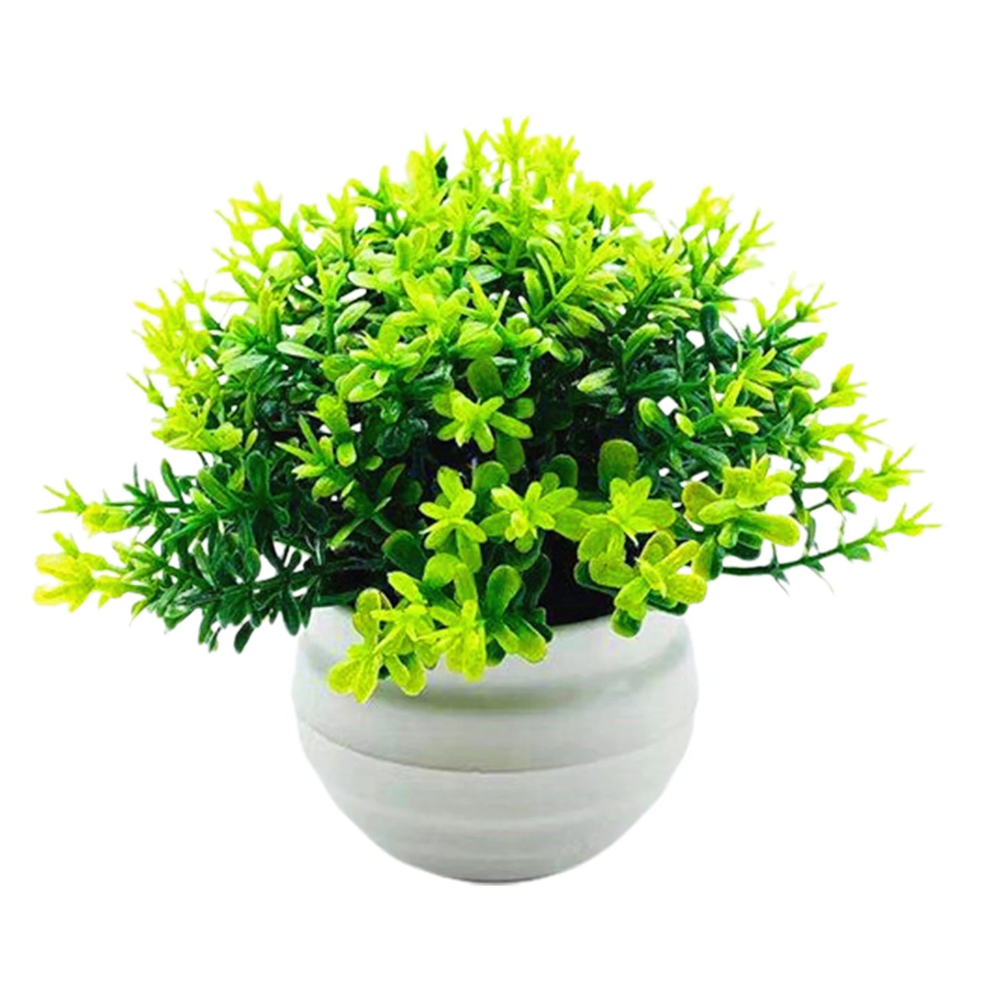 1 Set Artificial Plant Pot Ornamental Photo Props Plastic Desktop Fake Grass Plants for Outdoor