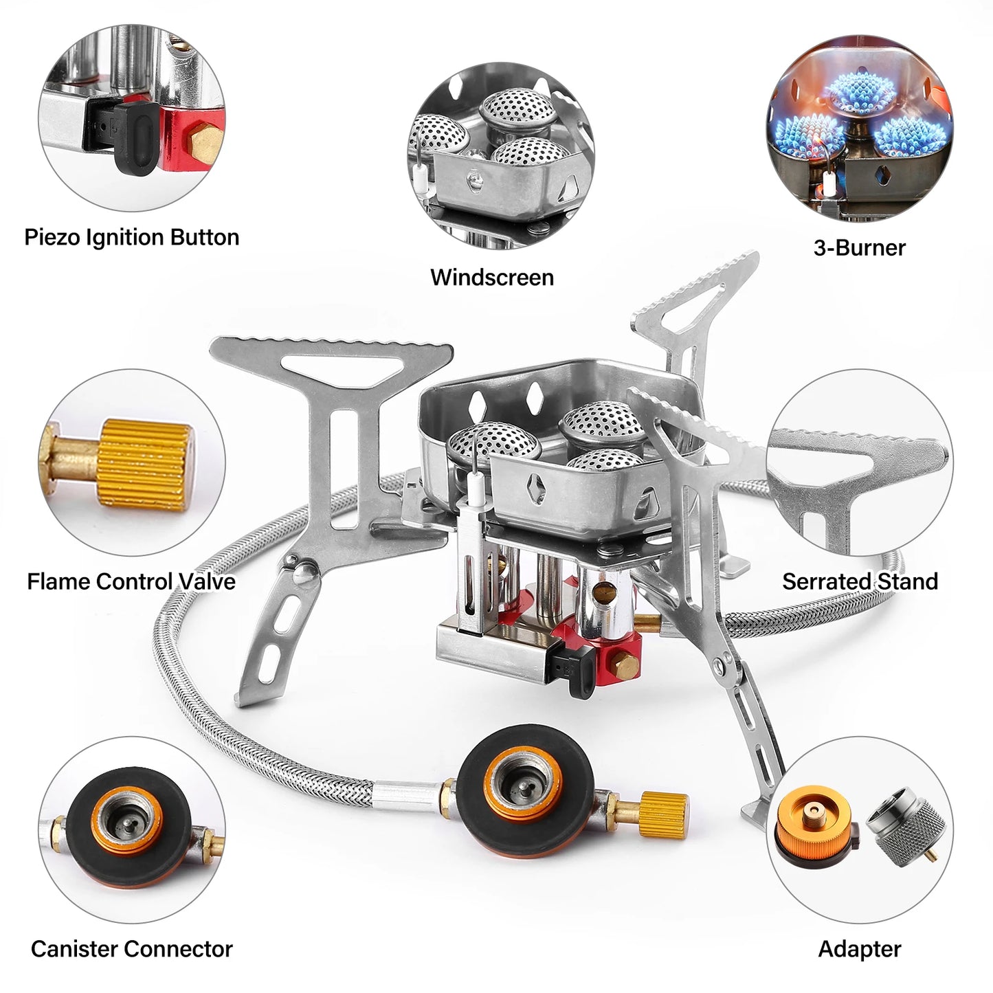Outdoor Camping  Head Stove Portable Windproof Stove Camping Picnic