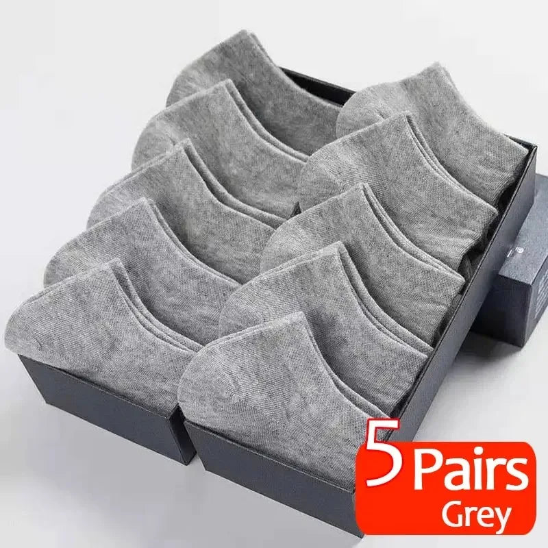 5 Pairs Mens Socks Breathable Short Socks