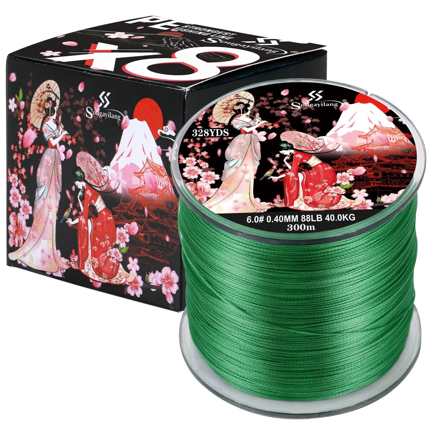 Sougayilang 8 Strands Braided Fishing Line 100M 300M