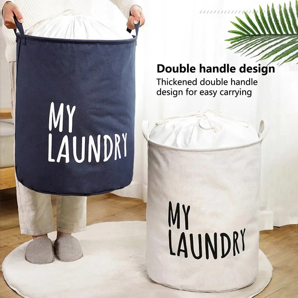 Clothes Basket Durable Sundries Toys Bag Round Laundry Basket
