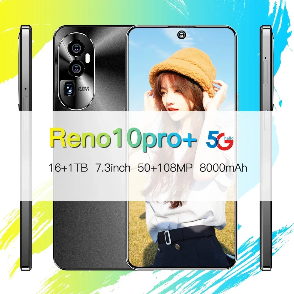 New Reno10pro+ flagship 6.53 inch 16+1TB smart phone