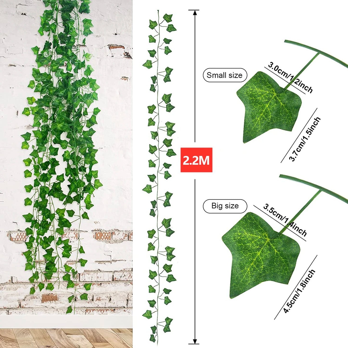 11M Artificial Plants Green Ivy Leaf Garland Fake Plants