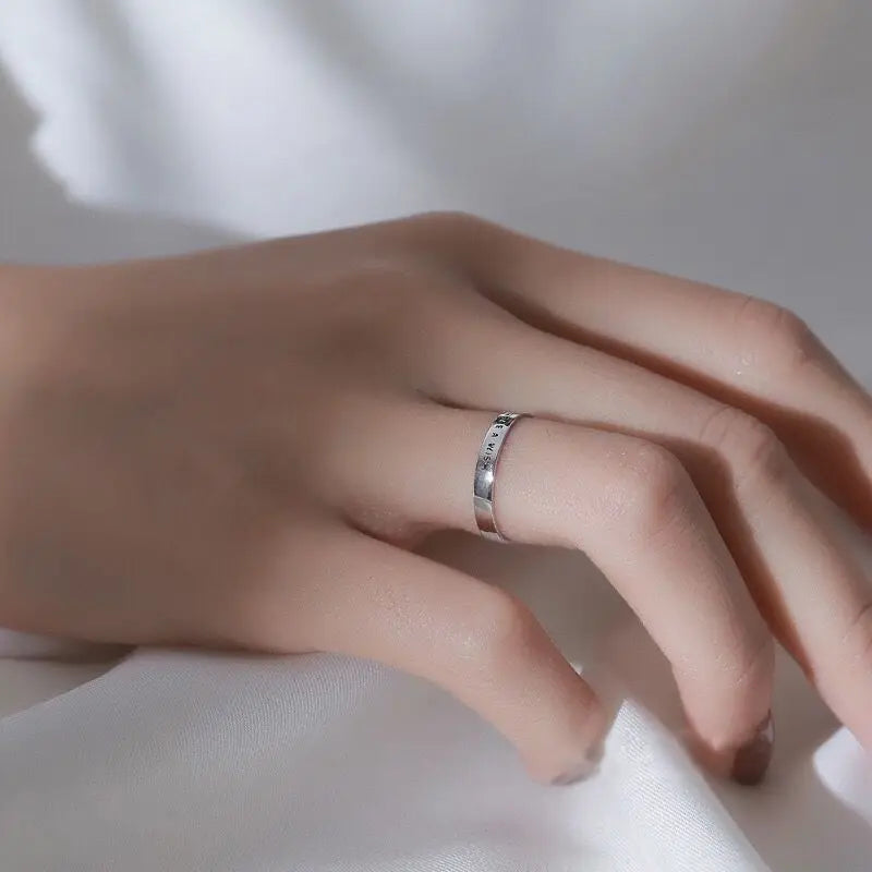925 Sterling Silver Make A WISH Adjustable Rings For Women Wedding Luxury Quality Jewelry