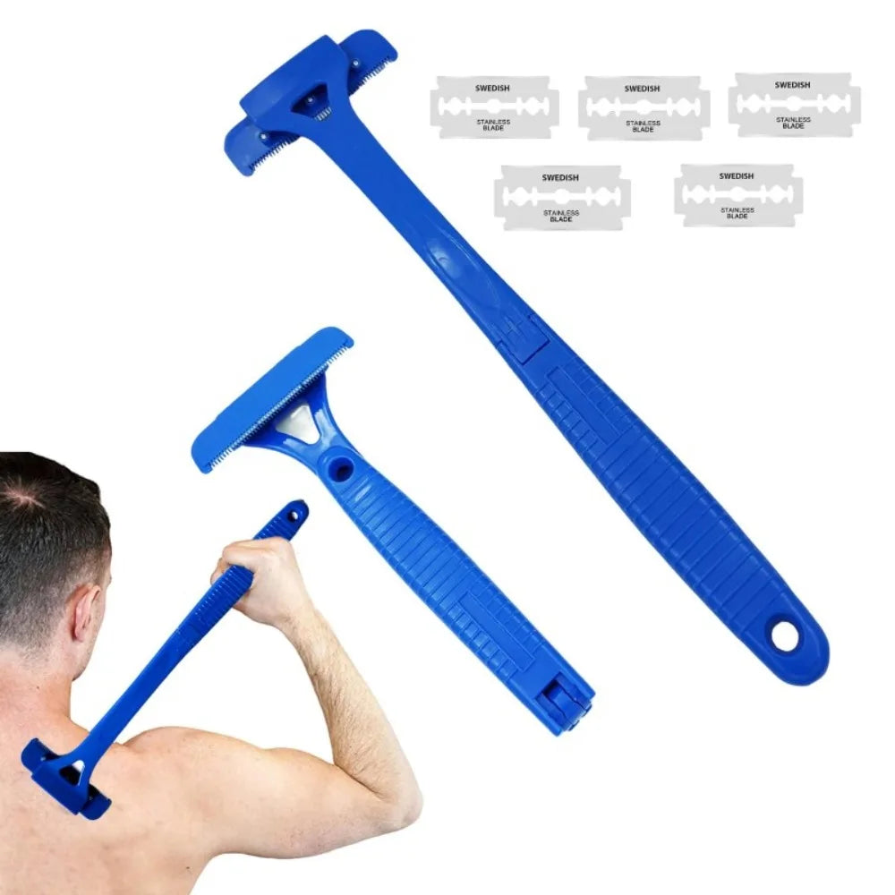 Long Handle Folding Shaver for Men Body Back Hair Trimmer