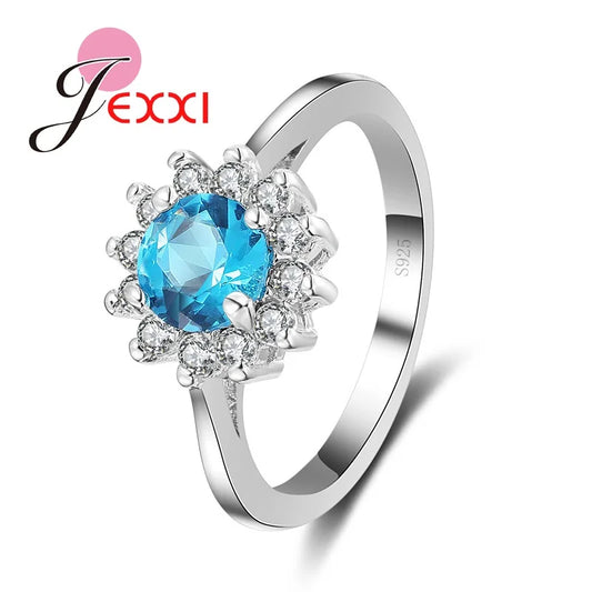 925 Sterling Silver Anniversary Ring Jewelry Best Gift For Wedding