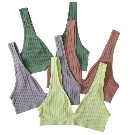 Deep V-neck Seamless Bra Push Up Bras