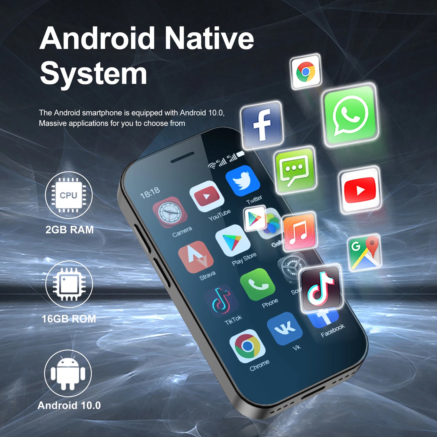 SERVO KING 9000 3.0" HD Display Small Smartphone Android 10.0 Network 4G
