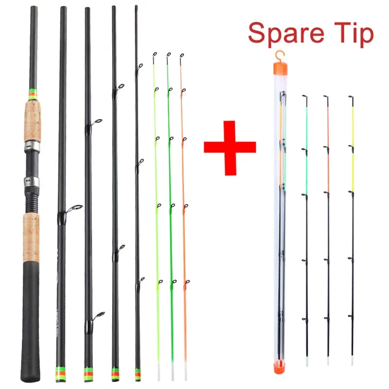 3M Feeder Fishing Rod Cork Handle Carbon Fibre Spinning Fishing Rods L M H Power 30-120g Lure Weight
