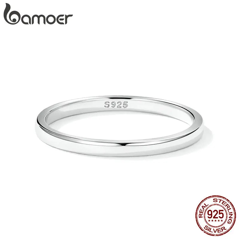 925 Sterling Silver Simple Ring for Women Fine Jewelry Trendy Sterling Silver Eternity Ring Wedding
