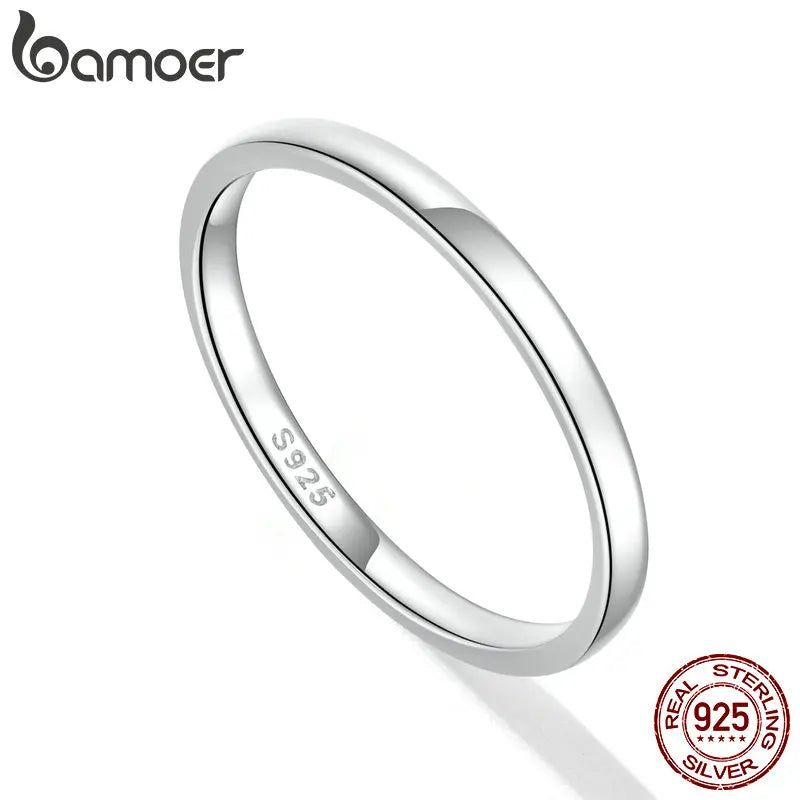 925 Sterling Silver Simple Ring for Women Fine Jewelry Trendy Sterling Silver Eternity Ring Wedding