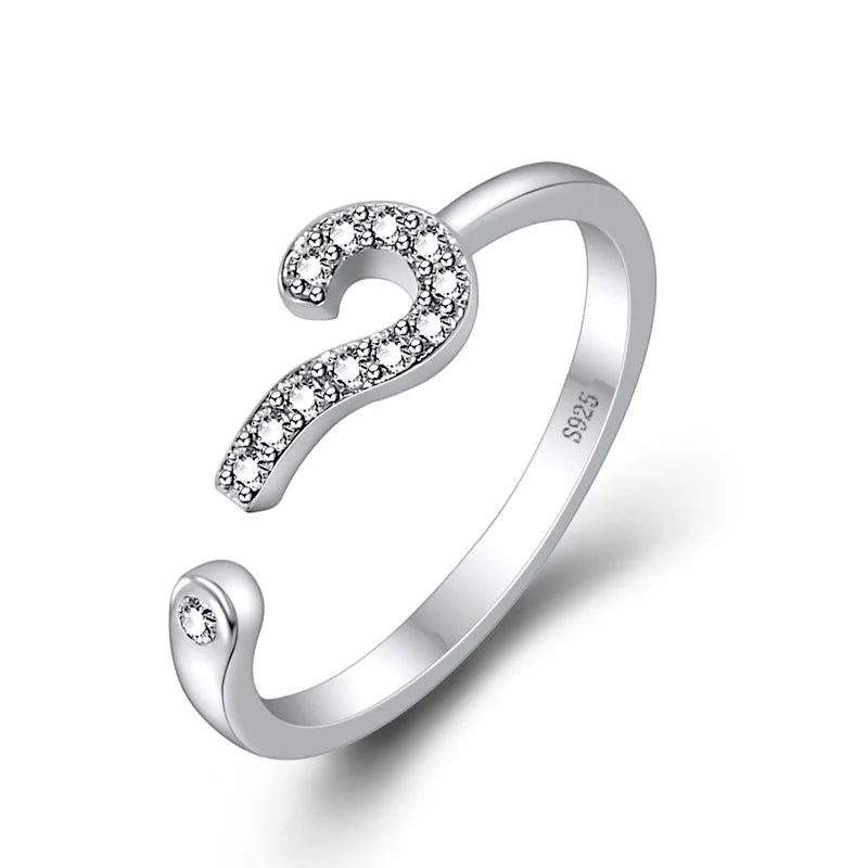 Hot 925 Sterling Silver Ring AAA Zircon Adjustable Simplicity Fashion Exquisite Women Jewelry