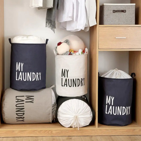 Clothes Basket Durable Sundries Toys Bag Round Laundry Basket