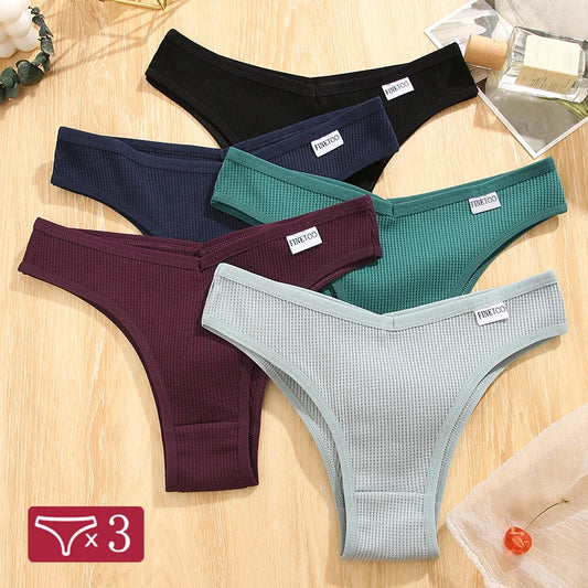 3Pcs/set Women Cotton Brazilian Panties