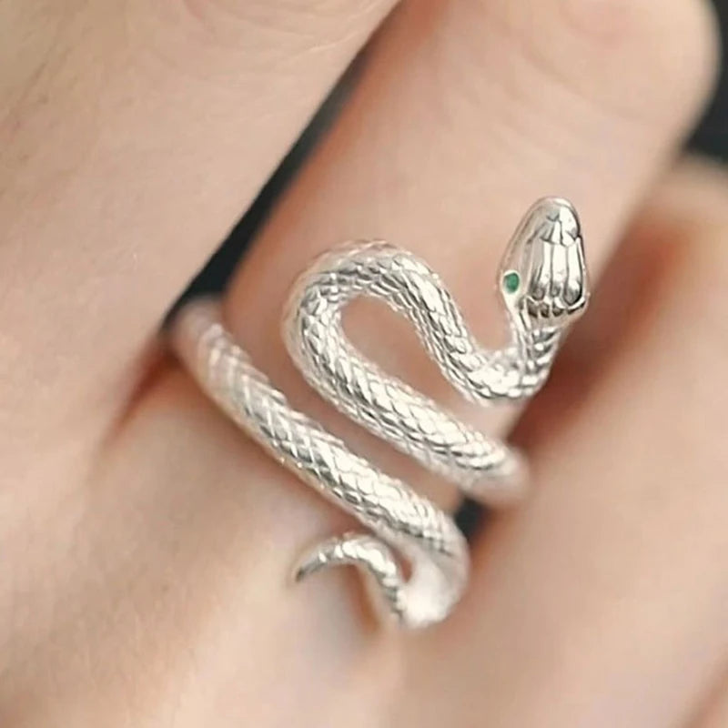 Fashion 925 Sterling Silver Snake Ring High Quality Personality Charming Ring