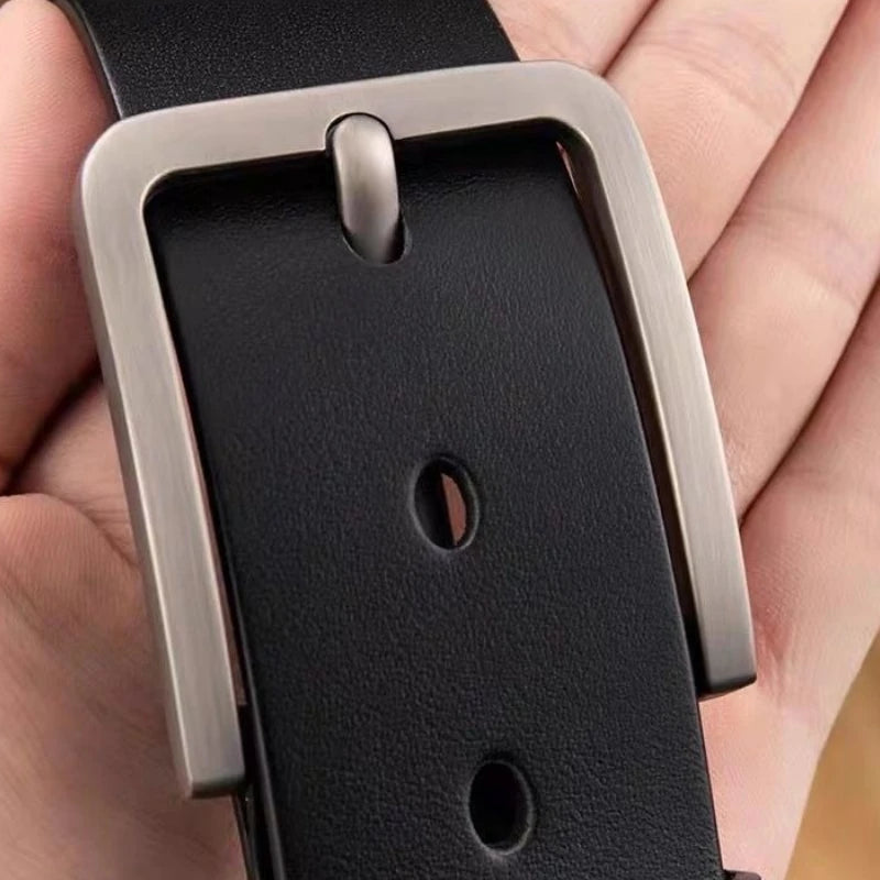 Men's Vintage Casual Belt Black Pin Buckle