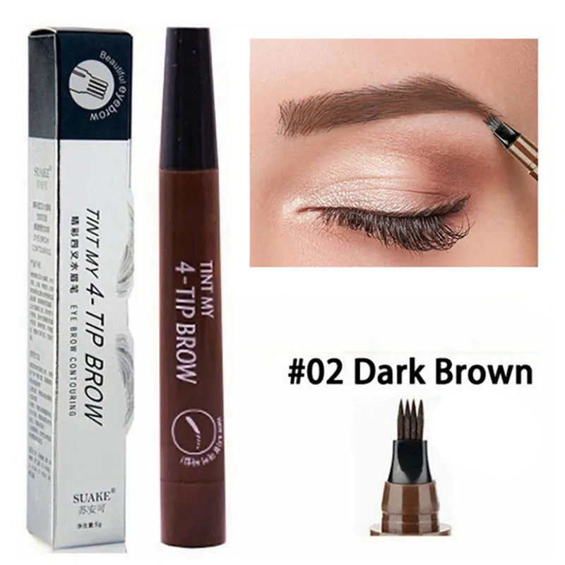 Waterproof Liquid Eyebrow Pen Makeup Long Lasting Cosmetic Microblade Brow Pencil