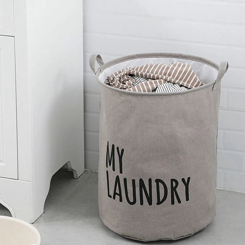 Drawstring Laundry Basket Clothes Storage Basket