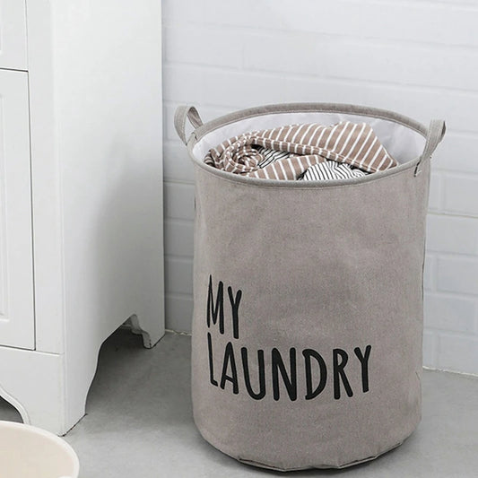 Drawstring Laundry Basket Clothes Storage Basket