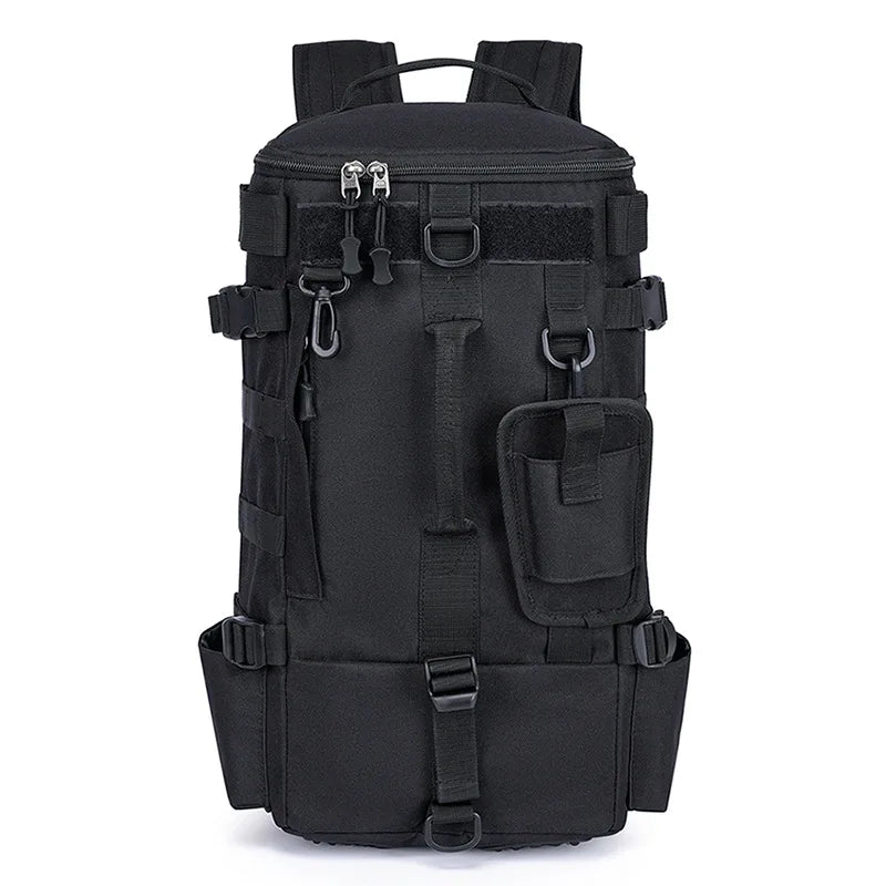 Tactical Fishing Backpack Tackle Bag with Rod Holders Fish Equipment Storage