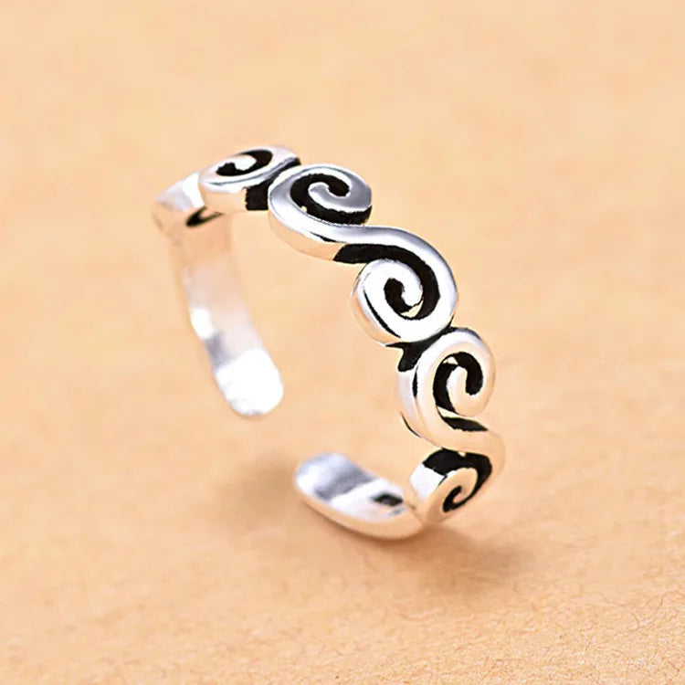 Hot 925 Sterling Silver Ring AAA Zircon Adjustable Simplicity Fashion Exquisite Women Jewelry