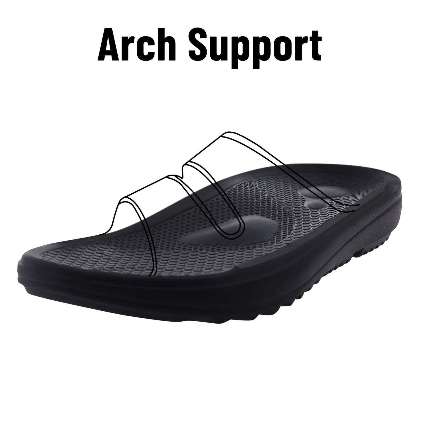 Women Summer Beach Flip Flops With Arch Support Soft Cloud Slippers