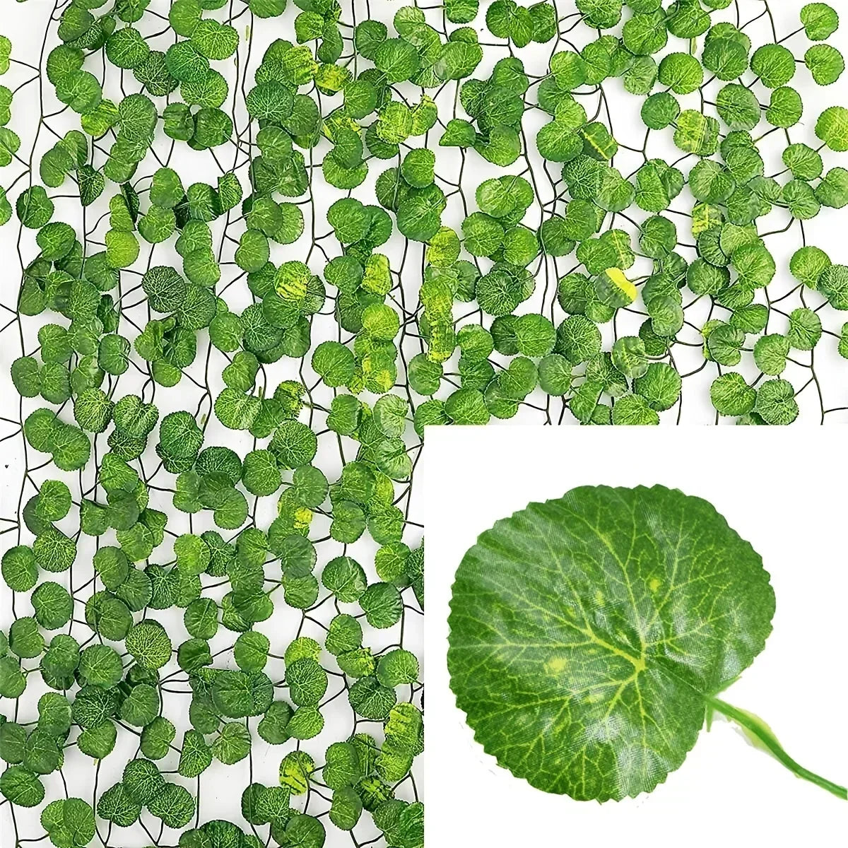 100/2M Artificial Green Ivy Vine Garland Fake Leaf Plants