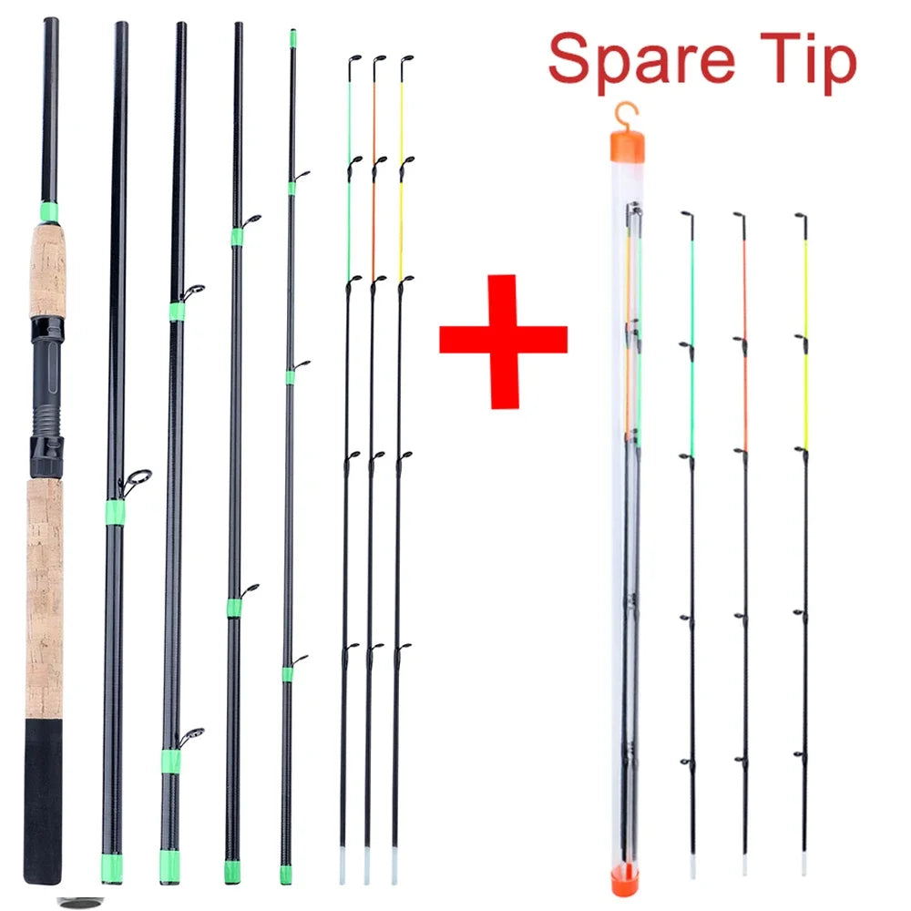 3M Feeder Fishing Rod Cork Handle Carbon Fibre Spinning Fishing Rods L M H Power 30-120g Lure Weight