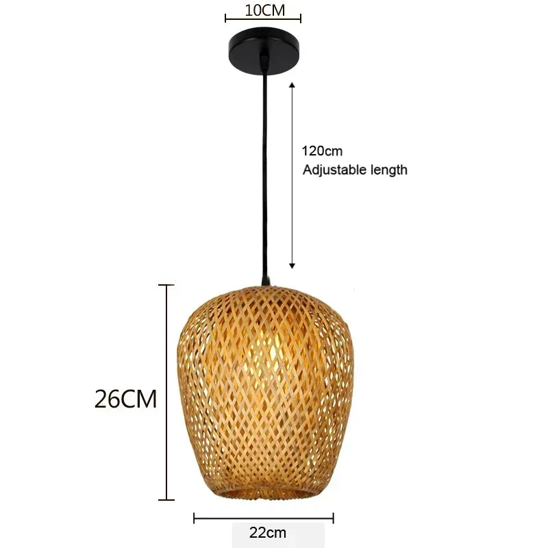 Bamboo Hanging Lamp Pendant Ceiling Light