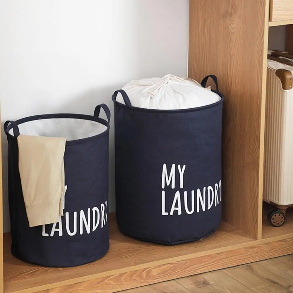 Clothes Basket Durable Sundries Toys Bag Round Laundry Basket
