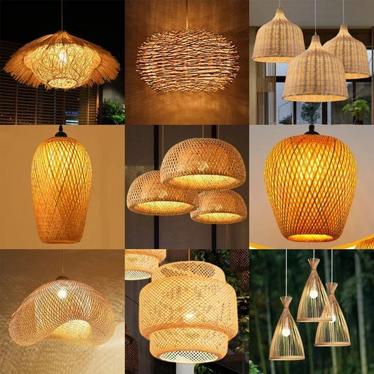 Bamboo Hanging Lamp Pendant Ceiling Light