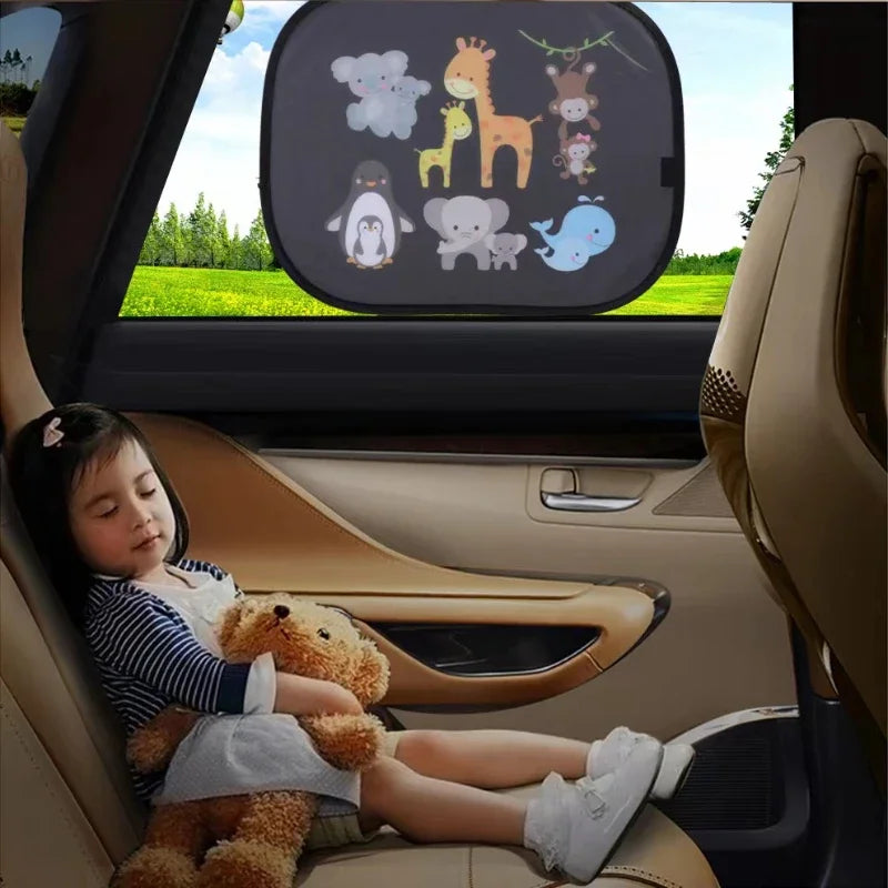 2PCS Car SunShade Side Window Cartoon Window for Children