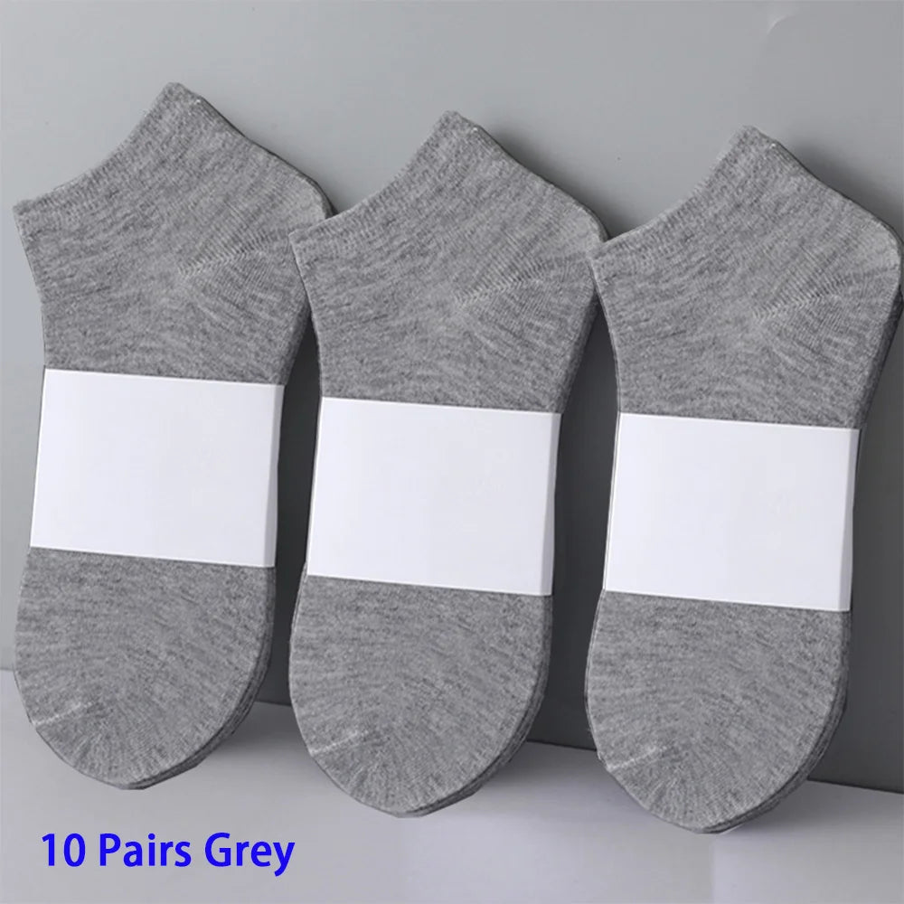 10 Pairs Men Socks Invisible Low Cut