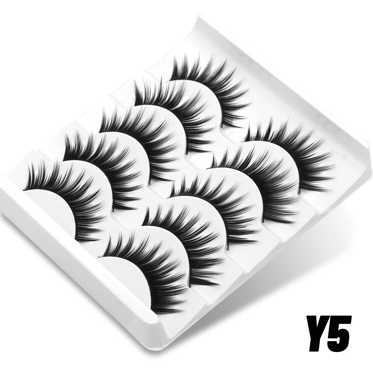 5/10/20 pairs Fluffy Mink Lashes 3D False Eyelashes, D Curl Fake Eyelashes  Makeup