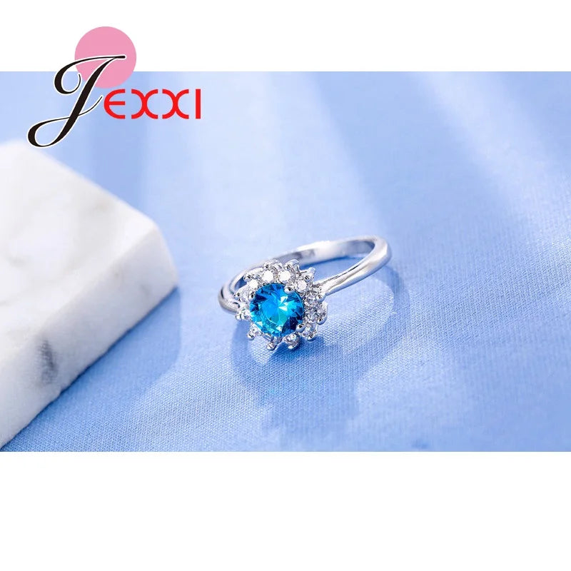 925 Sterling Silver Anniversary Ring Jewelry Best Gift For Wedding