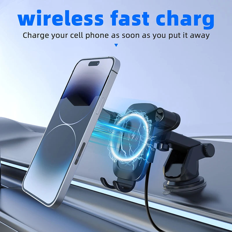 High Power Wireless Fast Charging Phone Car Holder Charger