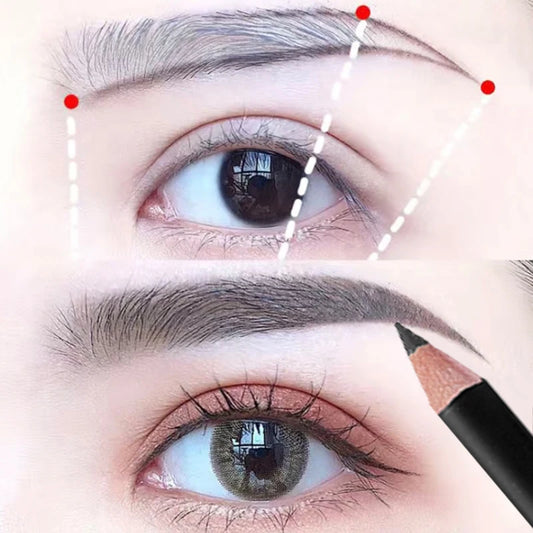 Double Head Eyebrow Pen with Brush Waterproof Colour Rendering