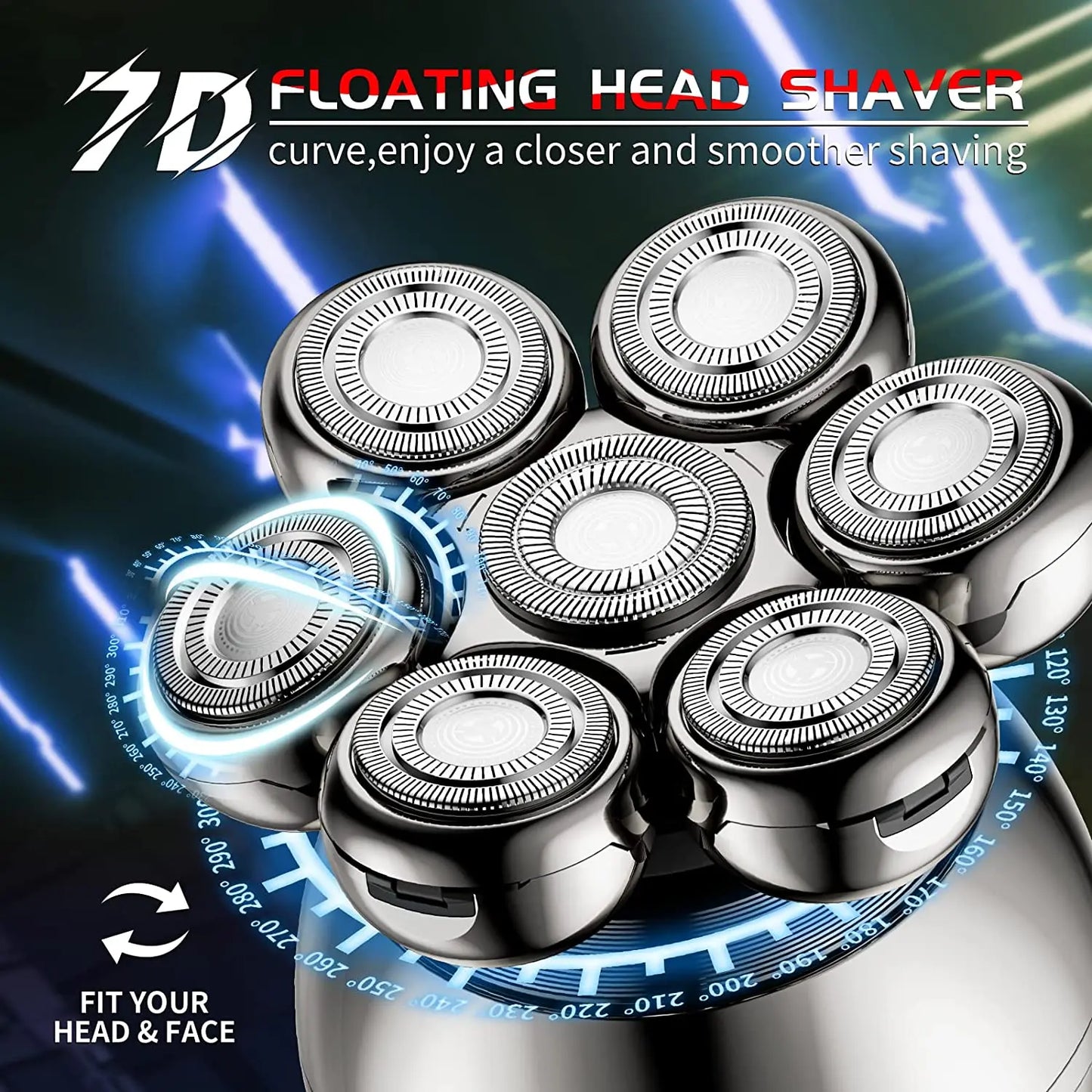 Electric Shaver 7D Floating Cutter Head