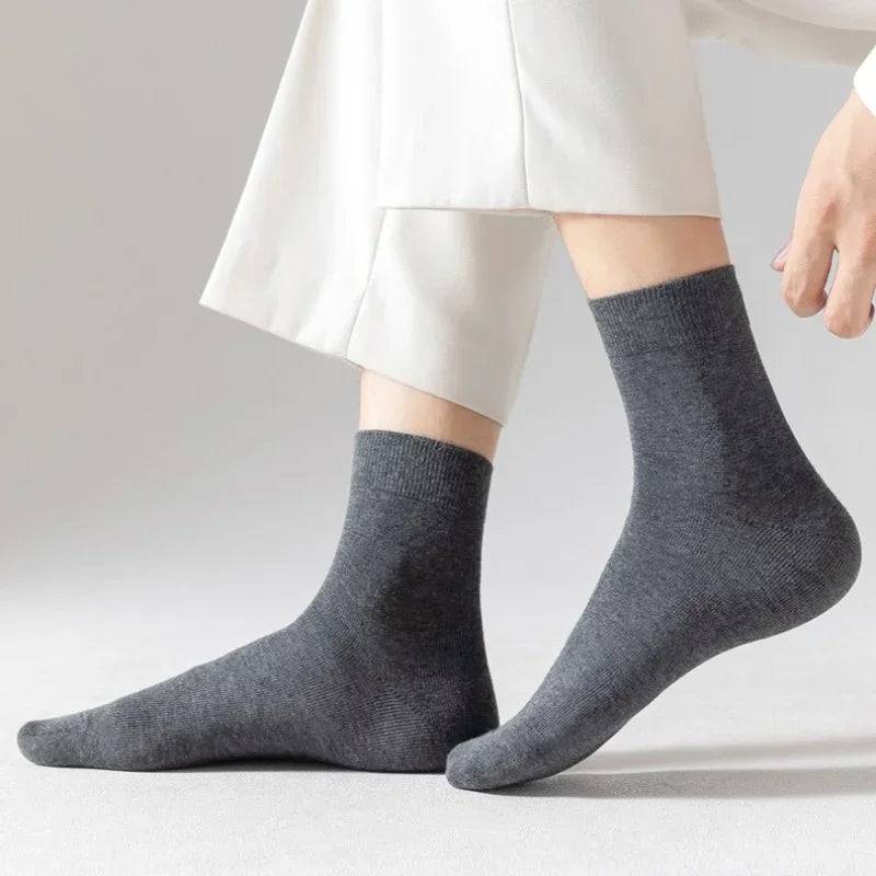 5 Pair Men's 98% Pure Cotton Socks