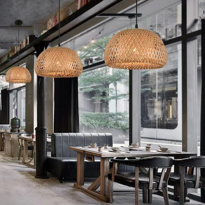 Bamboo Hanging Lamp Pendant Ceiling Light