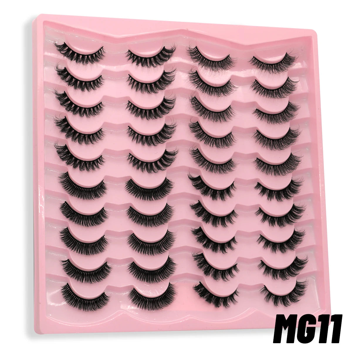 5/10/20 pairs Fluffy Mink Lashes 3D False Eyelashes, D Curl Fake Eyelashes  Makeup