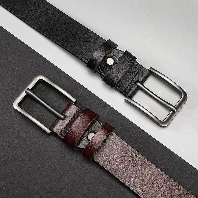 Men's Vintage Casual Belt Black Pin Buckle