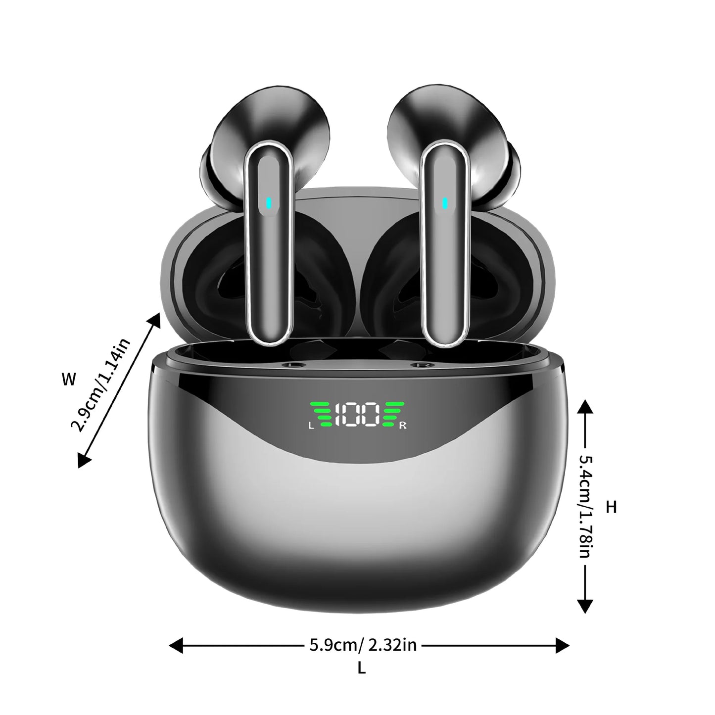 Wireless Bluetooth Earphone Lightweight Power Display Long Battery Life