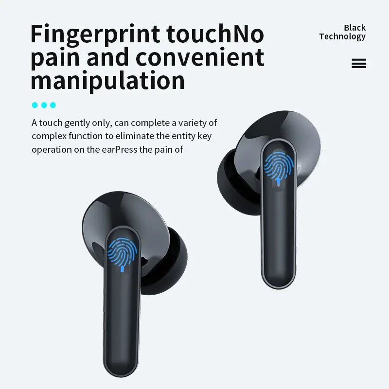 TWS Touch Control Wireless Headphones with Microphone 5.3 Bluetooth Earphones