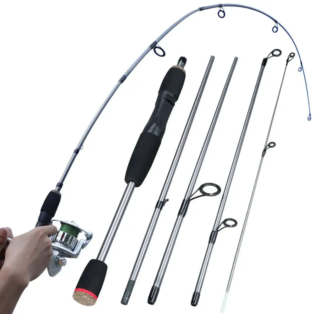 Sougayilang New 5 Section Portable Travel Fishing Rod Ultralight Weight