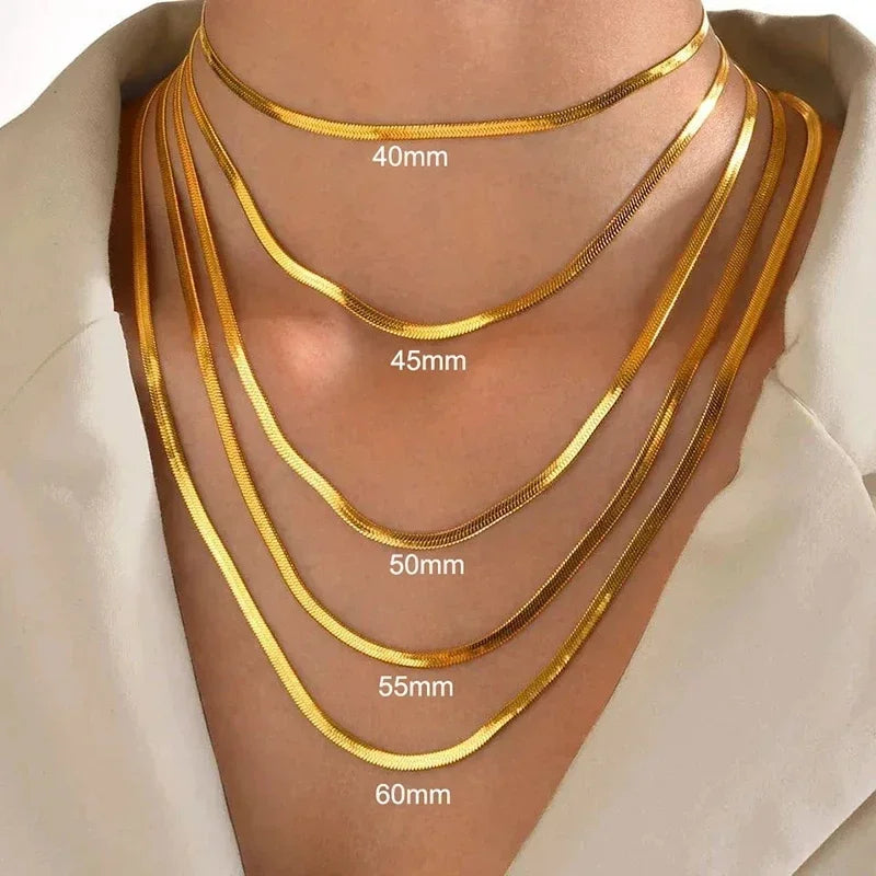 316L Gold Color Stainless Steel Snake Chain